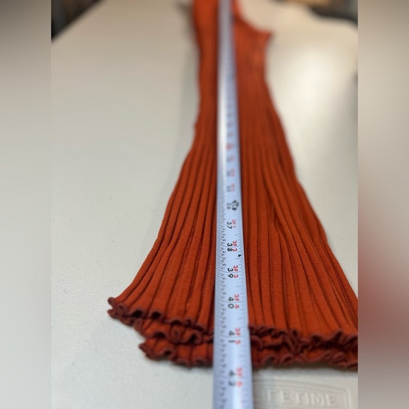 SIMON MILLER Cyrene Ribbed Knit Pants in Burnt Orange, Size Extra Small, NEW - Picture 7 of 12